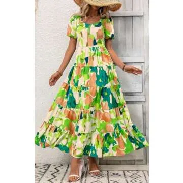 PRETTYGARDEN Womens Floral Maxi Dress for Summer 2025
