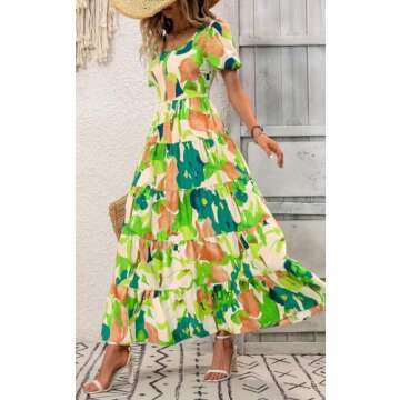 PRETTYGARDEN Womens Floral Maxi Dress for Summer 2025