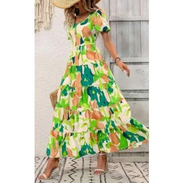PRETTYGARDEN Womens Floral Maxi Dress for Summer 2025