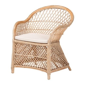 bali & pari Casilda Braided Natural Rattan Arm Chair