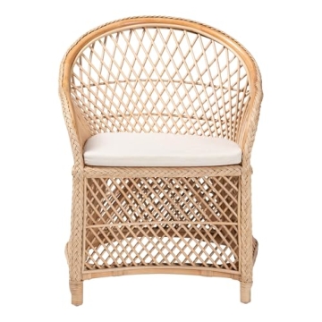 bali & pari Casilda Braided Natural Rattan Arm Chair