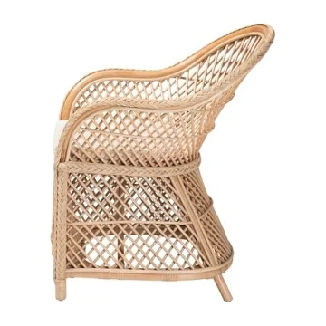 bali & pari Casilda Braided Natural Rattan Arm Chair