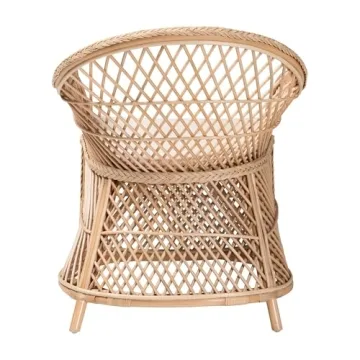 bali & pari Casilda Braided Natural Rattan Arm Chair
