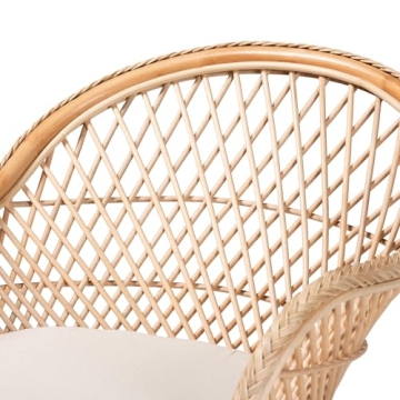 bali & pari Casilda Braided Natural Rattan Arm Chair