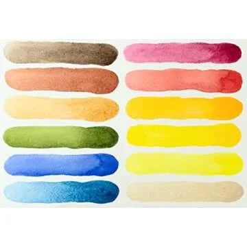 Daniel Smith Color Hand Poured Pan Set in a Metal Box with Bonus 12 Empty Half Pans, 1 Unit (Pack of 1)