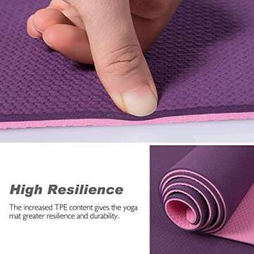 TOPLUS Yoga Mat - Upgraded Thick Yoga Mat Eco Friendly Non-Slip Exercise & Fitness Mat with Carrying Strap, Workout Mat for All Type of Yoga, Pilates(1/4 inch-1/8 inch) for men women