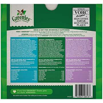 GREENIES Large Natural Dog Dental Care Chews Oral Health Dog Treats 3-Flavor Variety Pack, (3) 12 oz...