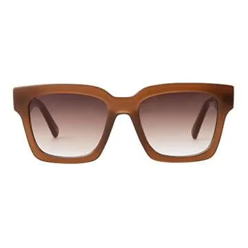 Frye Lisa Women's Square Sunglasses Camel 54mm Stylish UV Protection