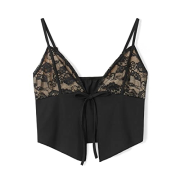 Trendy Women Spaghetti Straps Lace Camisoles for Summer