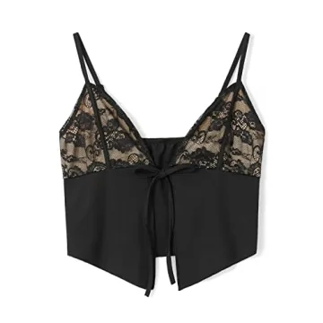 Trendy Women Spaghetti Straps Lace Camisoles for Summer