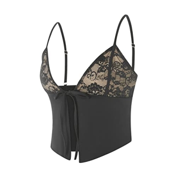 Trendy Women Spaghetti Straps Lace Camisoles for Summer