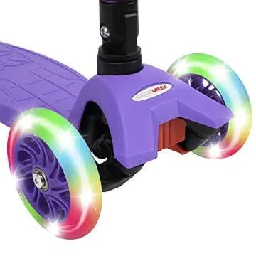 ChromeWheels Kids Scooter with Adjustable Height and Luminous Wheels