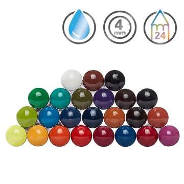 Derwent Inktense Pencils Tin, Set of 24, Great for Holiday Gifts, 4mm Round Core, Firm Texture, Watersoluble, Ideal for Watercolor, Drawing, Coloring and Painting on Paper and Fabric (0700929)