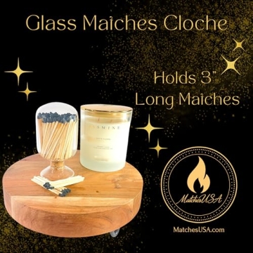 Elegant Glass Cloche Match Holder for Home Decor