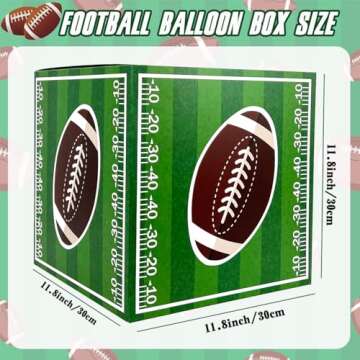 Football Party Decorations First Birthday Decorations 3Pcs ONE Balloon Boxes for 1st Birthday Footba...