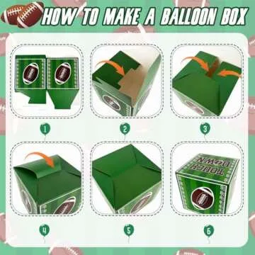 Football Party Decorations First Birthday Decorations 3Pcs ONE Balloon Boxes for 1st Birthday Football Cardboard Box for Boy Girl Birthday Party Supplies