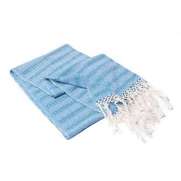 Baby Trapoz Mexican Rebozo Shawl, Ideal for Natural Birth, Doula Massage, 118.11", Turquoise