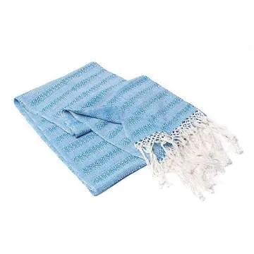 Baby Trapoz Mexican Rebozo Shawl, Ideal for Natural Birth, Doula Massage, 118.11", Turquoise