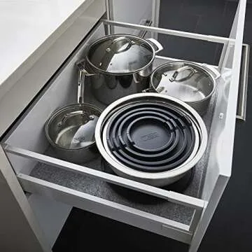 Viking 10-Piece Stainless Steel Mixing Bowl Set for Chefs