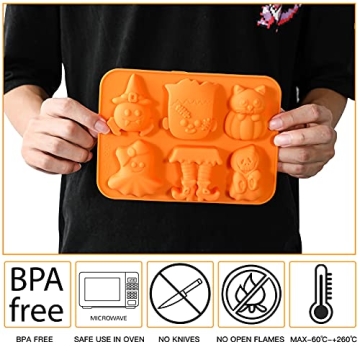 Homyplaza 3PCS Halloween Chocolate Molds for Festive Baking
