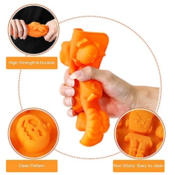 Homyplaza 3PCS Halloween Chocolate Molds for Festive Baking