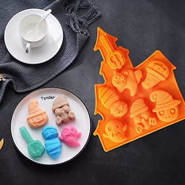 Homyplaza 3PCS Halloween Chocolate Molds for Festive Baking