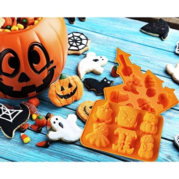 Homyplaza 3PCS Halloween Chocolate Molds for Festive Baking