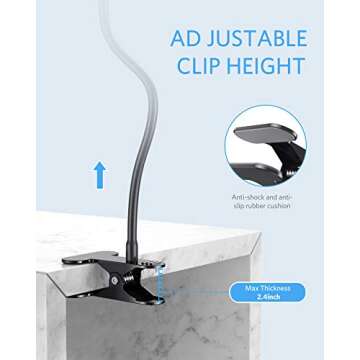 BESTEK BTIH600BK Gooseneck Phone Holder, Lazy Bracket 360° Swivel for iPhone and Other Smart Phones for Bedroom, Office, Bathroom, Kitchen, Black