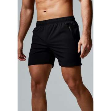 Comfort and Style GYM REVOLUTION Men's 5 Pack Training Shorts