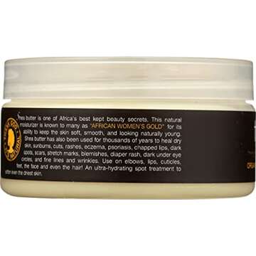 tgin Organic Raw Unrefined Shea Butter - Mango - For Natural Hair - Dry Hair - Curly Hair - 8 Oz