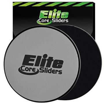 Elite Sportz Equipment Sliders for Working Out, 2 Dual Sided Gliding Discs for Exercise on Carpet & ...