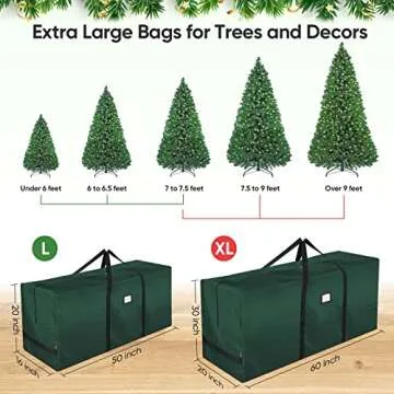 BALEINE 9 ft Christmas Tree Storage Bag - Durable, Extra Large & Easy Storage