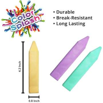 Colorful BEROXII Scented Sidewalk Chalk Set for Fun