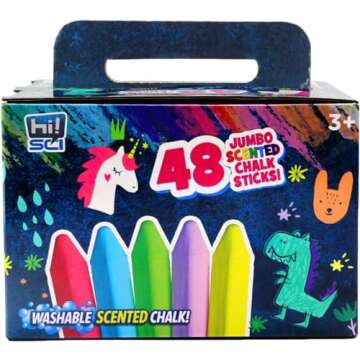 Colorful BEROXII Scented Sidewalk Chalk Set for Fun