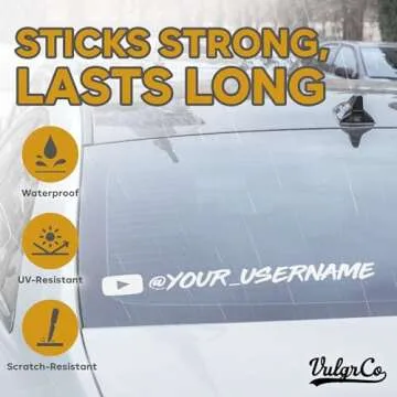 VulgrCo Custom Social Media Stickers - Personalized Vinyl Tags