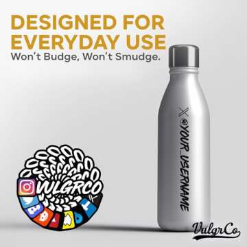 VulgrCo Custom Social Media Stickers - Personalized Vinyl Tags