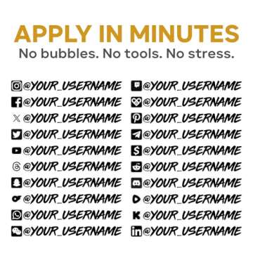 VulgrCo Custom Social Media Stickers - Personalized Vinyl Tags