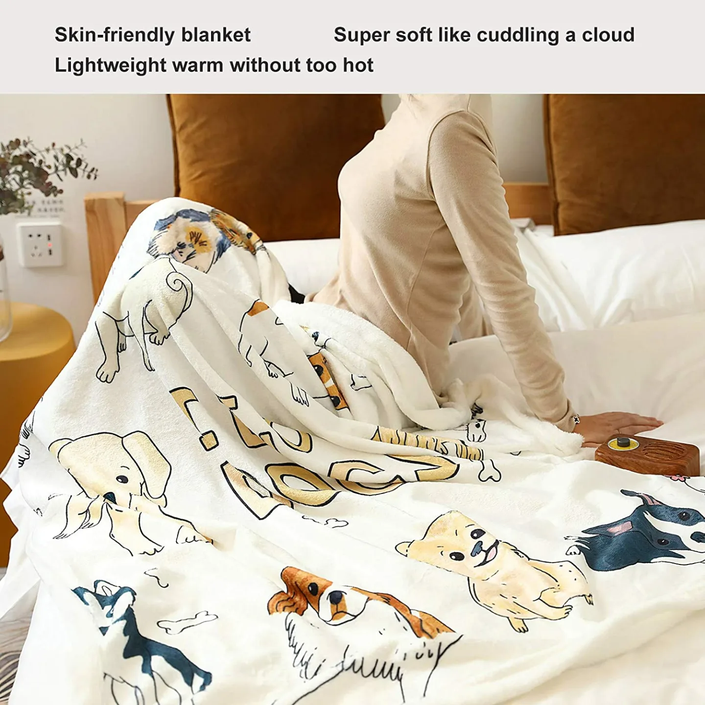 Zevrez Cartoon Dog Blanket 48x60 for Kids