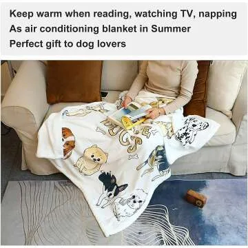 Zevrez Cartoon Dog Blanket 48x60 for Kids