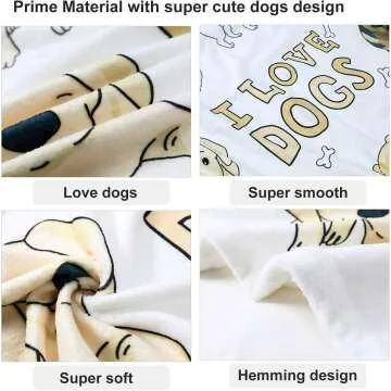 Zevrez Cartoon Dog Blanket 48x60 for Kids