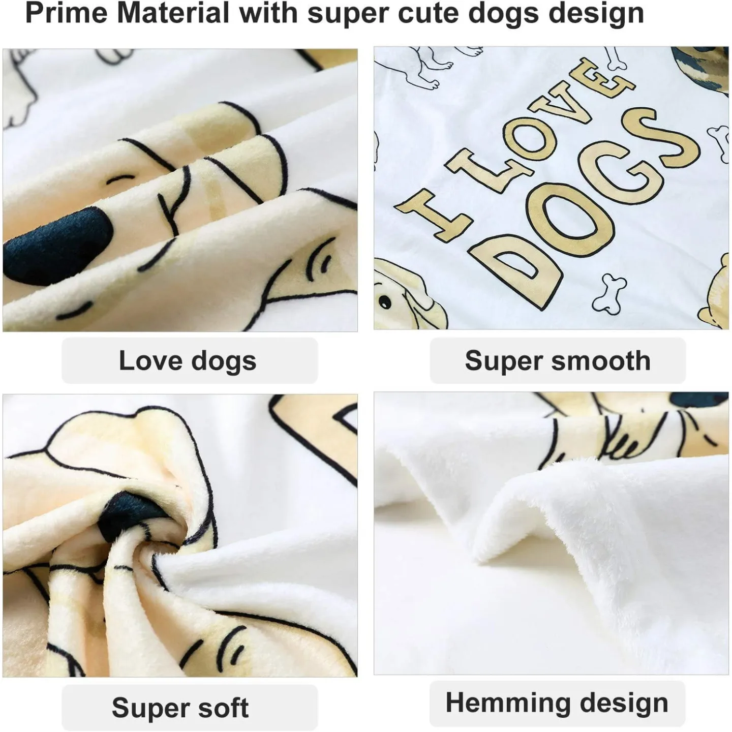 Zevrez Cartoon Dog Blanket 48x60 for Kids