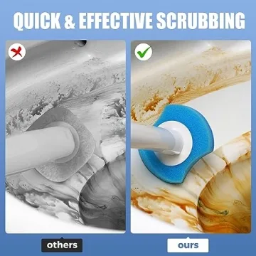 Hisucbetter Disposable Toilet Brush Set with 16 Refills