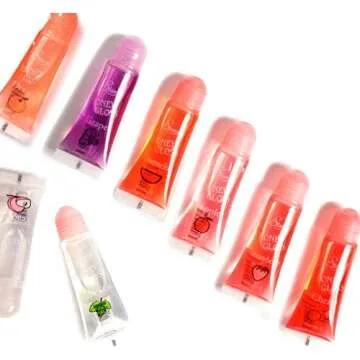 HONEY VITAMIN E FRUIT FLAVOR LIP GLOSS SIX PIECES (Assorted Flavors)