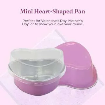 Mini Heart Cake Pans with Lids - Perfect for Baking