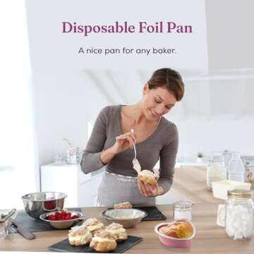 KitchenDance Disposable Aluminum Mini Heart Shaped Cake Pan with Lid - 3.5 Ounce, Pink