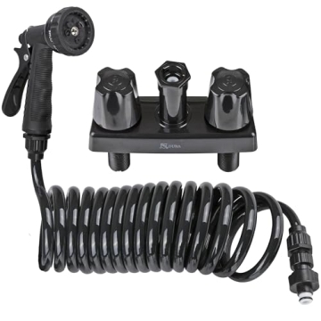 Versatile RV Faucet with 15ft Hose for Outdoor Use