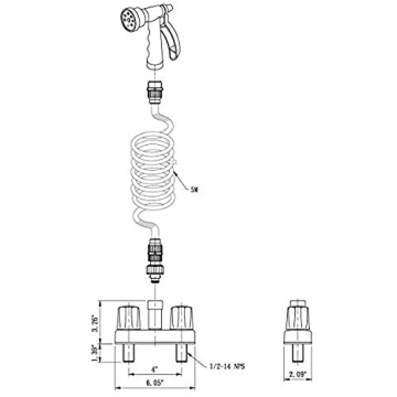 Versatile RV Faucet with 15ft Hose for Outdoor Use