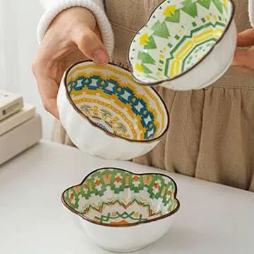 RareCi 1.2 oz Mini Ceramic Bowls for Dips & Appetizers