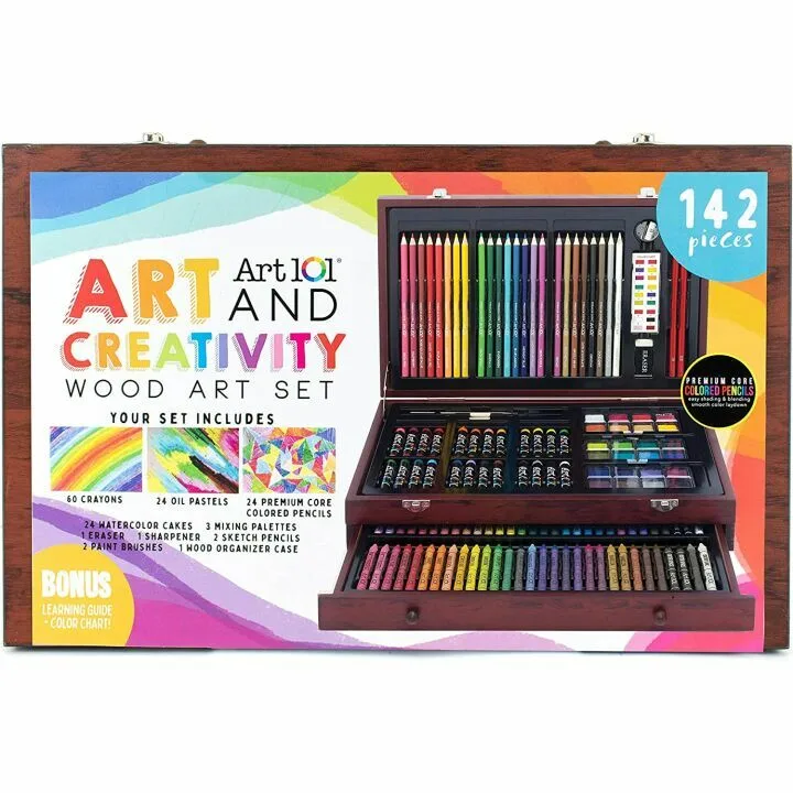 Art 101 142 Pc Doodle & Color Set with Carrying Case