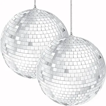 Dreidel Company 4-Pack Silver Mirror Disco Balls for Parties